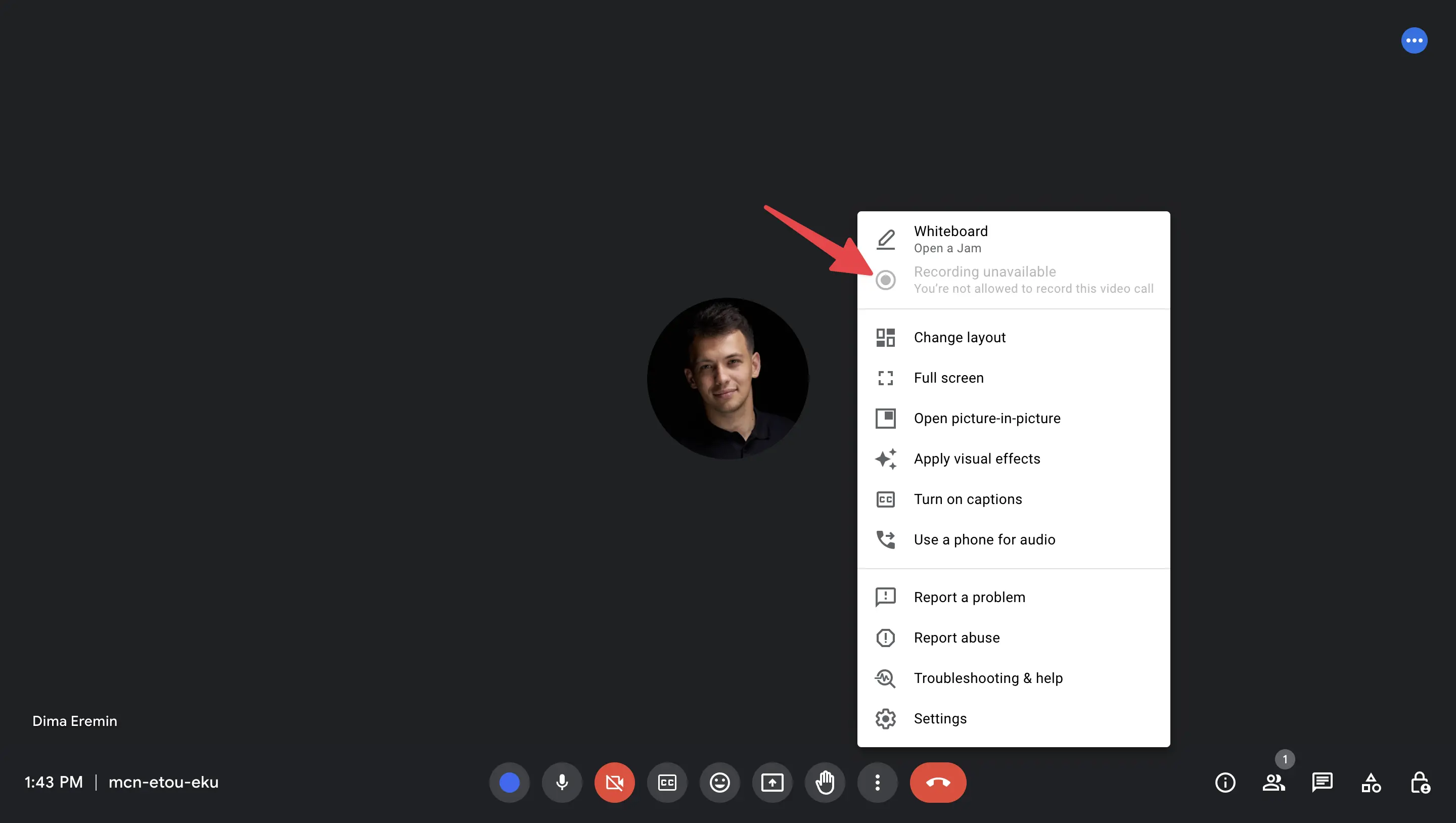 How to record a Google Meet meeting using Bluedot Extension